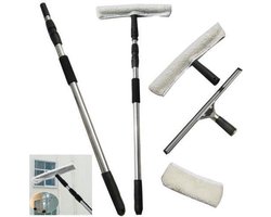 Complete Ramenwas Set met Telescoopsteel (4,5 meter) en Hoekstuk (35 cm)