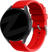 Bandz universeel 20mm siliconen band 'Deluxe' geschikt voor Samsung Galaxy Watch Active 1/2 40 & 44mm / Watch 1 42mm / Watch 3 41mm / Gear Sport / Polar Ignite 1-2-3 / Unite / Pacer - Hoogwaardig siliconen materiaal - rood