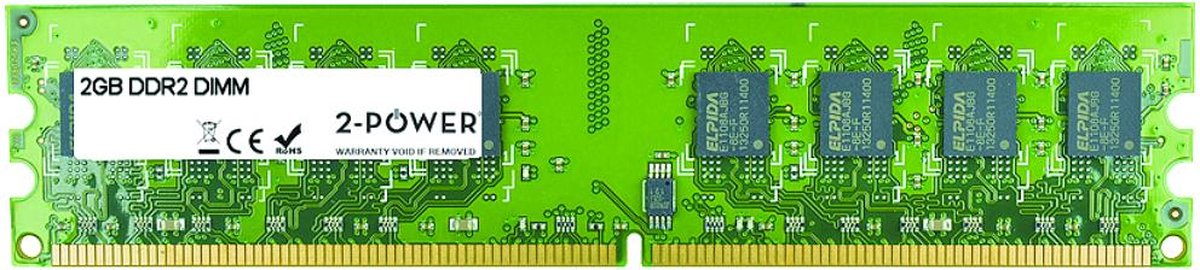 2-Power 2GB DDR2 800MHz DIMM 2GB DDR2 800MHz geheugenmodule