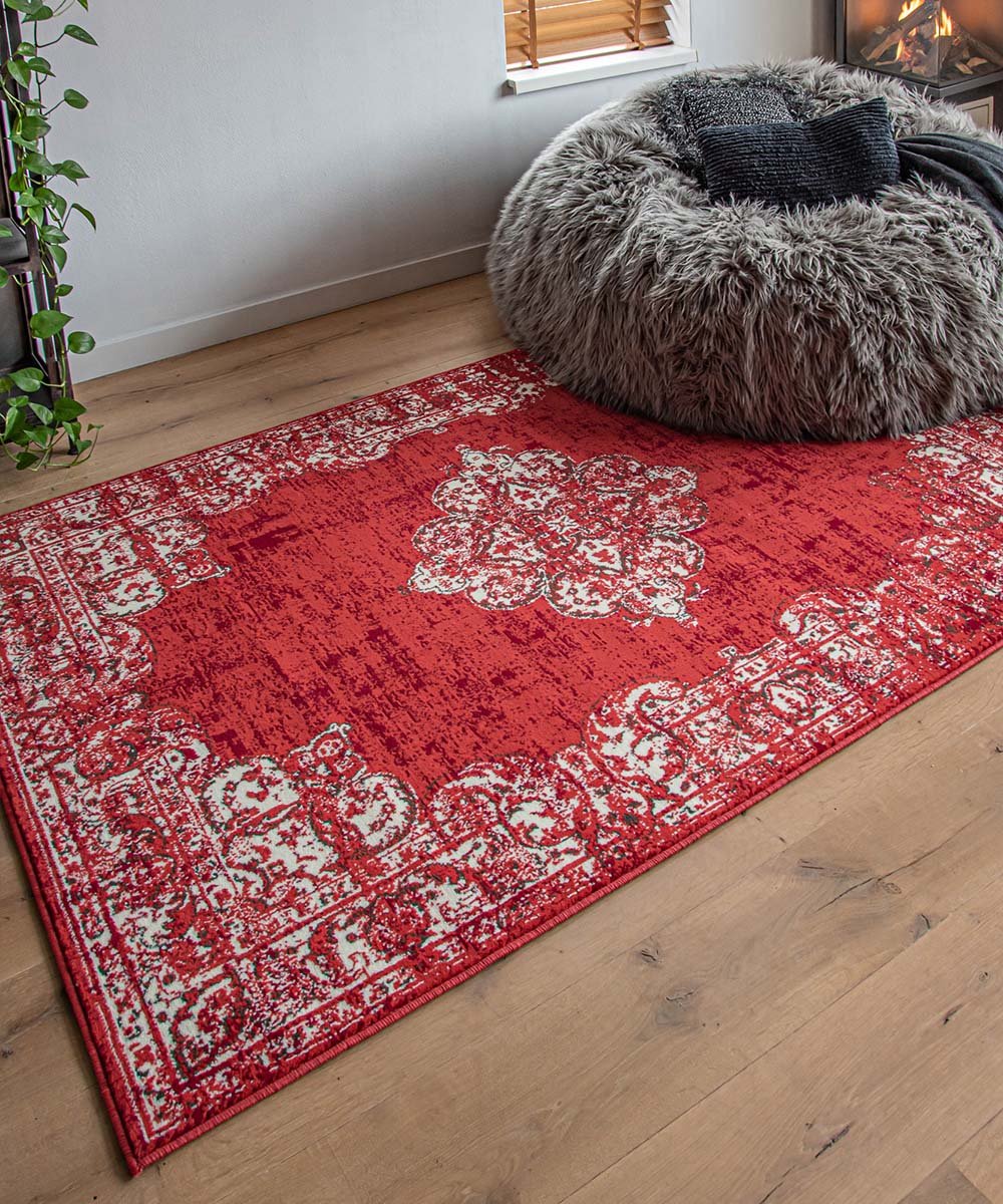 Vintage Vloerkleed Antiq - Joy de Vivre - rood 235x320 cm