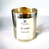 Geurkaars Te Amo - 10 oz - Handgemaakte Geurkaars - Woodwick Geurkaars Candle Jar | Brandtijd: 50-60 uur
