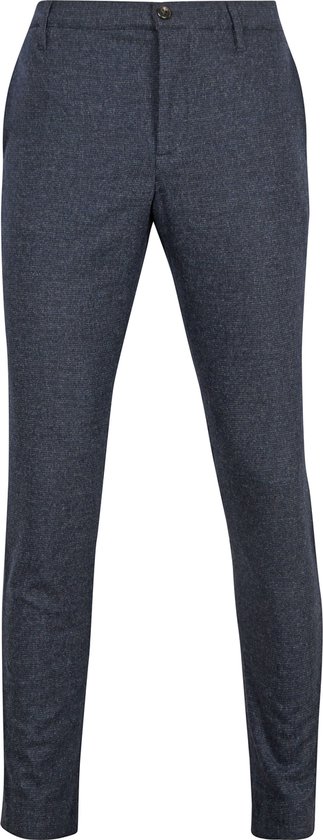 Alberto - Rob Broek Wol Navy - Heren - Maat W 36 - L 32 - Slim-fit