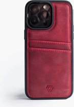 Wachikopa leather Back Cover C.C. Case for iPhone 14 Pro Max Red