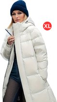 Livano Winterjas - Parka Dames Winterjas - Winter - Volwassen - Wit - Maat XL