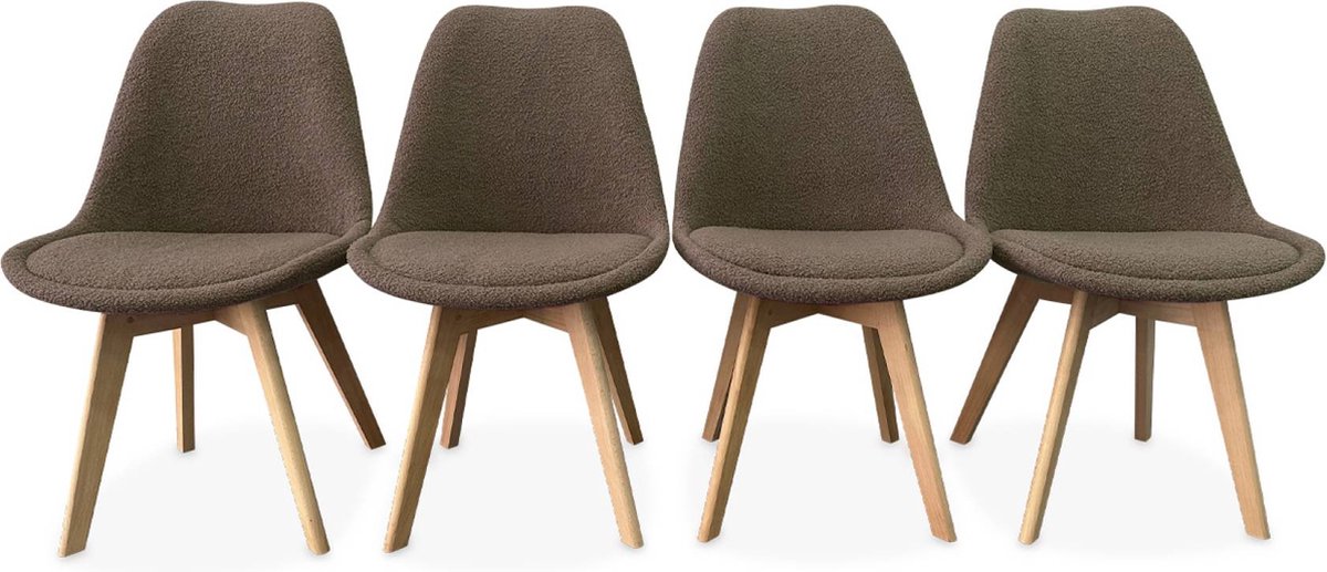 sweeek - Boucléstoelen, nils, set van 4