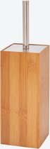 Toiletborstel Houder - Staand - Bamboe - RVS - 35cm