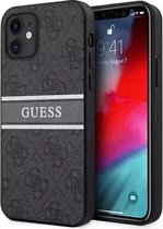 Protection Guess GUHCP12S4GDGR iPhone 12 mini 5.4" coque rigide grise 4G Stripe