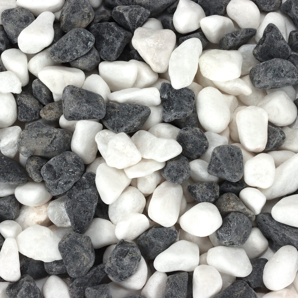 BELLE VOUS Decoratieve Natuurlijk Grijs en Witte Steentjes (3 6 kg per Zak) 1 4-2 6 cm Geassorteerde Steentjes Gemixte Rivier Gravel voor Vazen Vuller Plantenpotten Landscaping Aquariums en Tuin