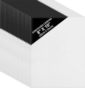 Kurtzy 24 Pak Blanke Canvassen – 20 x 25 cm – Voorgerekte Vierkante Canvassen Paneel Borden – Geschikt Voor Acryl en Olie Verven, Schetsen en Tekenen