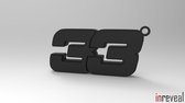 Sleutelhanger F1 '33' Max Verstappen (Formule 1) - 55x27x5 mm - Zwart