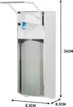 Eurodispenser, wandzeepdispenser met elleboogprint voor desinfectiemiddel en handzepen, aluminium zeepdispenser, 500 ml