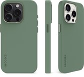 DECODED Siliconen Back Cover - iPhone 15 Pro Max - Anti-Bacterieel Hoesje - Geschikt voor MagSafe - Sage Leaf Green Groen