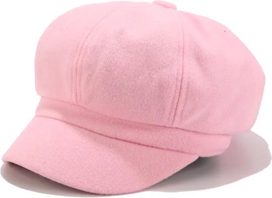ASTRADAVI Fashion Hats - Vintage Baret Painter Cap - Newsboy Gatsby - Stijlvolle Hoed - Lichtroze
