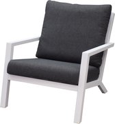 Chaise de jardin lounge Malaga aluminium blanc