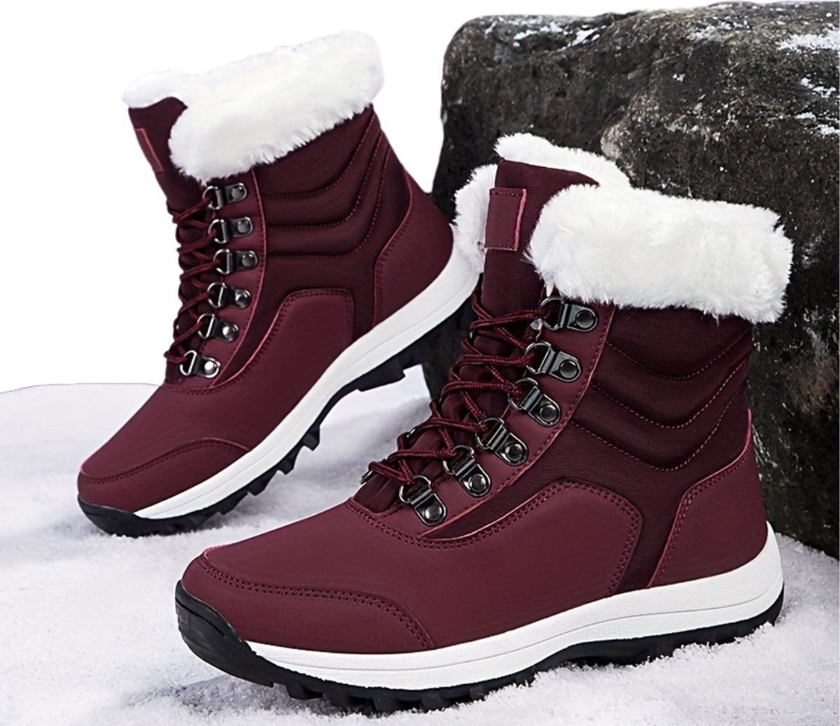 Snowboots Sneeuwschoenen Sneeuwboots Dames Wintersport Ski Gadgets Rood
