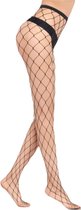 Visnet Panty - Sexy Vrouwen Panty - Zwart - Fishnet Lingerie Stocking - Uitdagend - One Size