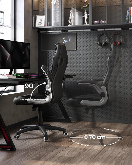 Songmics Sonmics OBG22B-Silla de Oficina giratoria (Altura Regulable