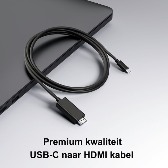 Rolio USB C naar HDMI Kabel - 4K@60hz - 1.8 meter - Premium Kwaliteit - Rolio