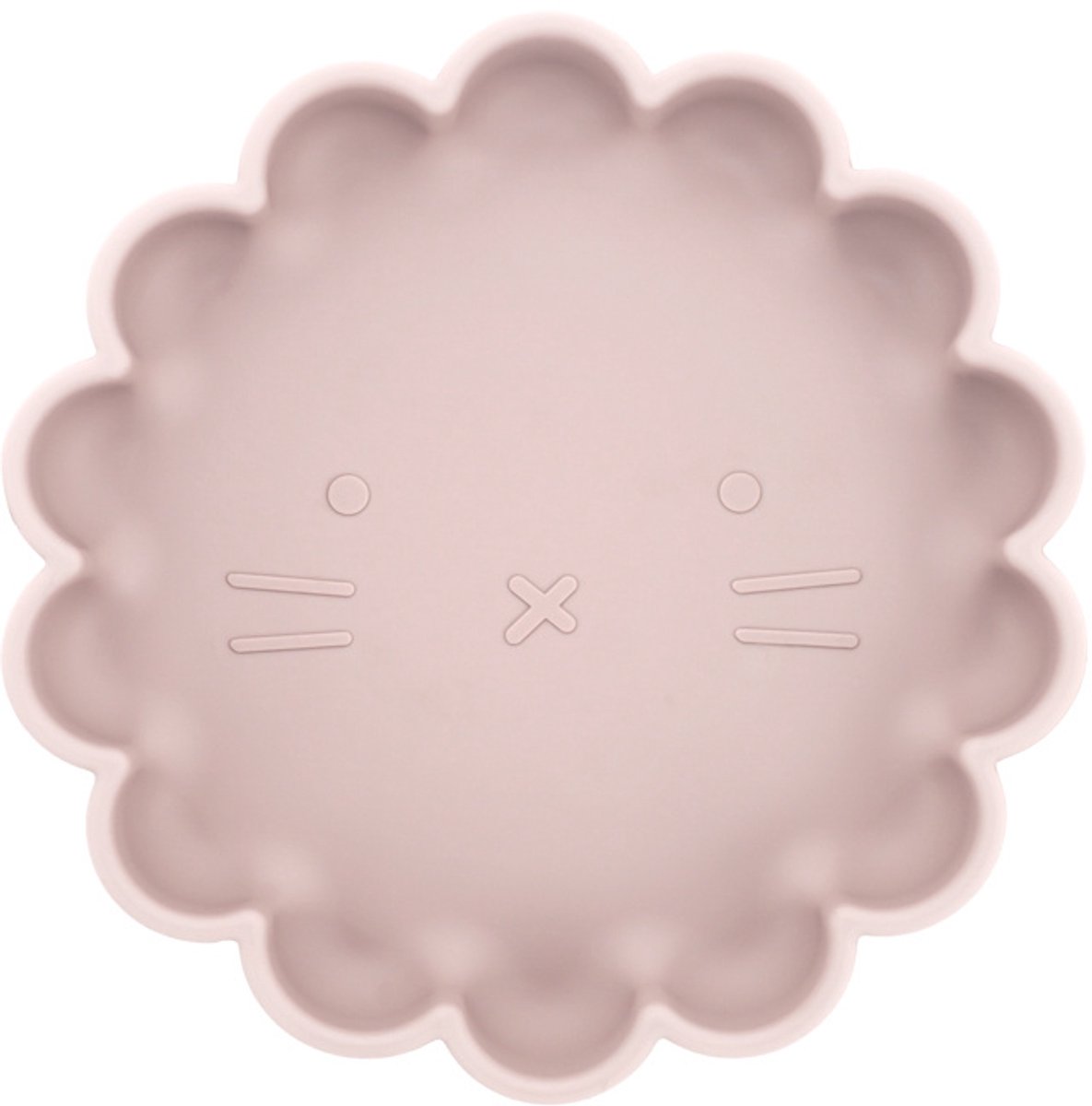 Goedkoopste Dutsi - Welpje Serie - Siliconen Babybord - Leeuwen Ontwerp - 18 cm - Zachtroze