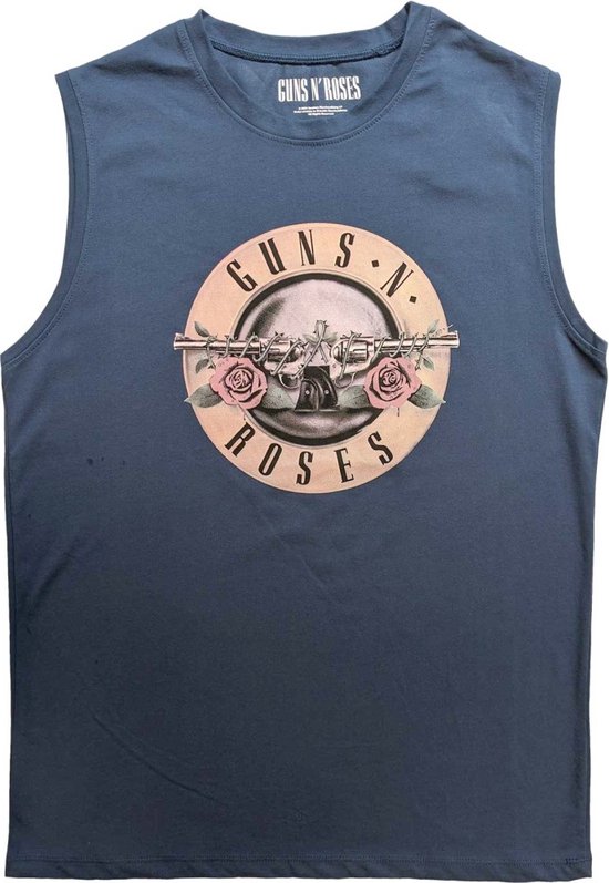 Guns N' Roses - Classic Logo Tanktop - XL - Blauw