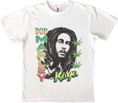 Bob Marley - Kaya Illustration Heren T-shirt - S - Wit