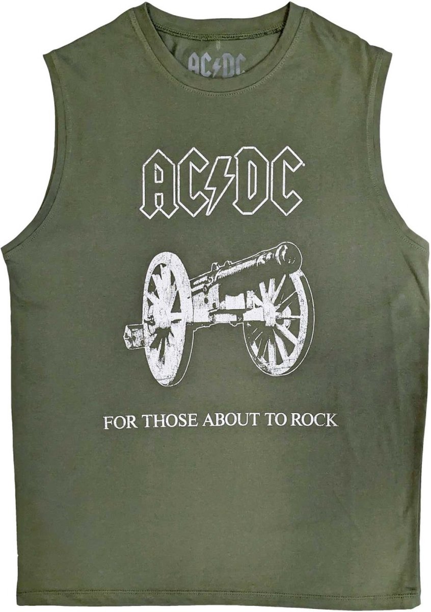 AC/DC - About To Rock Tanktop - M - Groen