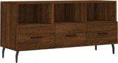 vidaXL - Tv-meubel - 102x36x50 - cm - bewerkt - hout - bruin - eikenkleur