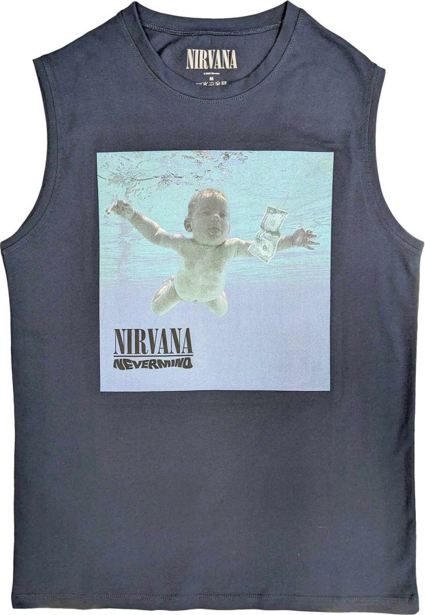 Nirvana - Nevermind Album Tanktop - XL - Blauw