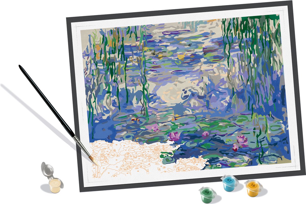 Ravensburger Waterlilies (Monet) - Schilderen op nummer voor volwassenen — afbeelding 3