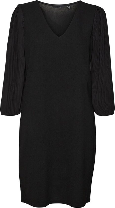 Vero Moda Rith 3/4 Short Dress Black ZWART XS