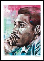 Otis Redding print 51x71 cm *ingelijst & gesigneerd