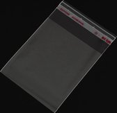 Cellofaan zakjes  8x12 cm  met plakstrip "Multiplaza"  25 stuks  transparant - verpakkingsmateriaal - kado - verkoopverpakking - traktatie - sieraden - hobby - ordenen