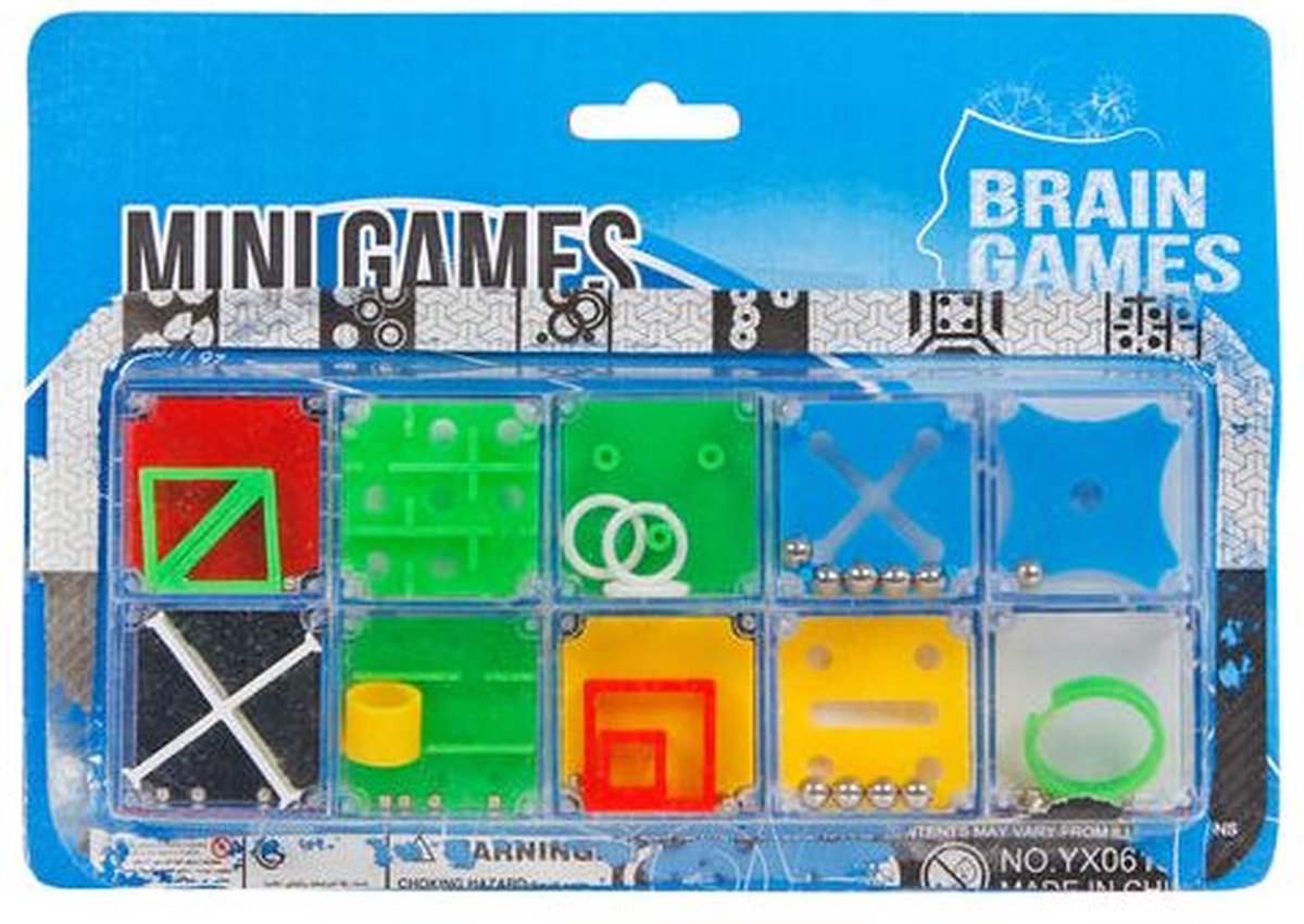 Minipuzzel Brain Games set à 10 stuks