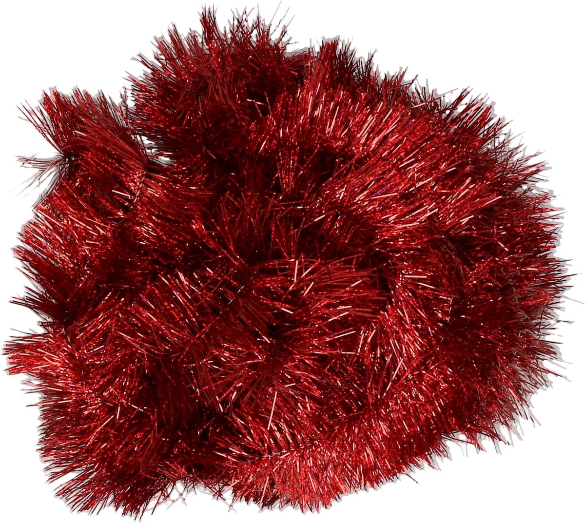2x Kerstboom folie slinger rood 270 cm - rode kerstslingers – foto 3