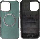 iPhone 15 Pro Max MagSafe Hoesje - Shockproof Back Cover - Donker Groen