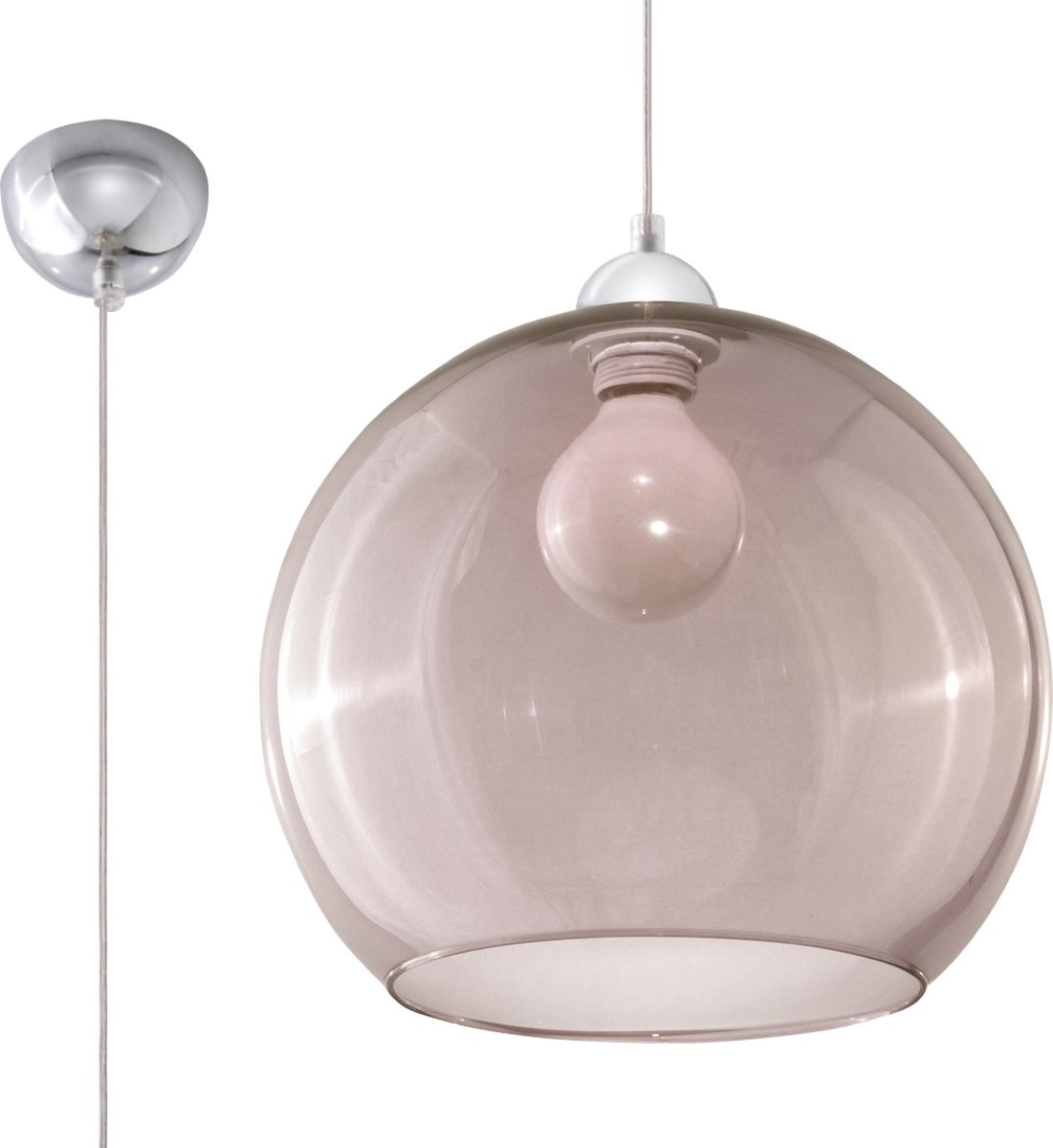 Hanglamp minimalistisch ball grafiet