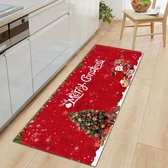 Keukenloper-Rood-60x180 cm-Vloerkleden-Keuken Tapijt-Keukenmat-Loper Tapijt-Loper Vloerkleed-Kerstmis
