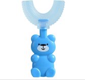 Tandenborstel kind-Handtandenborstel voor kinderen-geschikt voor kinderen vanaf 6 maanden-Zachte silliconen-Baby tandenborstel-Tandenborstel baby en peuter - U-Vormig - 360 graden-Bijtringen-peutertandenborstel-U vorm