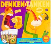 Denken & Tanken kaartspel - Incl. 4 schotglaasjes & 1 dobbelsteen - Drankspel - Alcohol - Drinkspel - Drankspelletjes - Drankspel kaarten - Zuipen - Partygames - Drinking Game - Schotglazen - Cadeau