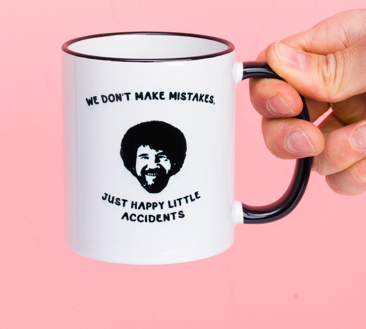 Mok We Dont Make Mistakes, Just Happy Accidents van Ditverzinjeniet.nl