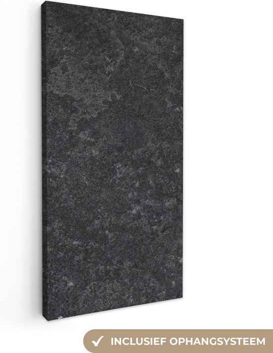 Canvas Schilderij Beton - Grey - Muur - 20x40 cm - Wanddecoratie