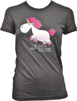 Despicable Me - I Believe in Fluffy Unicorns Fitted T-Shirt - XL - EXTRA LARGE