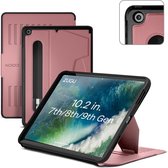 Zugu case - iPad 10.2 Gen 7, 8 & 9 (2019/2020/2021) - oersterke luxe flip-over case - volledige 360˚ bescherming – met multifunctionele standaard functie – geschikt voor Apple Pencil - Desert rose
