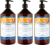 Bodylotion Honing 1 liter - set van 3 stuks - met gratis pomp