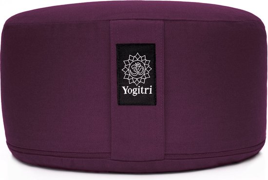 Yogitri Meditatiekussen ECO Raja rond - Purperviolet van Yogitri — afbeelding 2