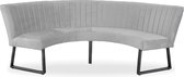 Eetkamerbank - Hengelo - geschikt voor ronde tafel 130 cm - stof Element steengrijs 24