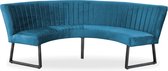 Eetkamerbank - Hengelo - geschikt voor ronde tafel 150 cm - stof Element azure 21