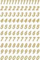Etiket herma 4151 8mm getallen 0-9 goud op transp | Blister a 2 vel | 10 stuks