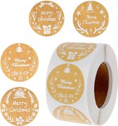Without Lemon - Kerststickers 2023 - 500 stuks - Sticker size: 3.8cm - Groot - Kerst - Cadeau - Versiering - Verpakking