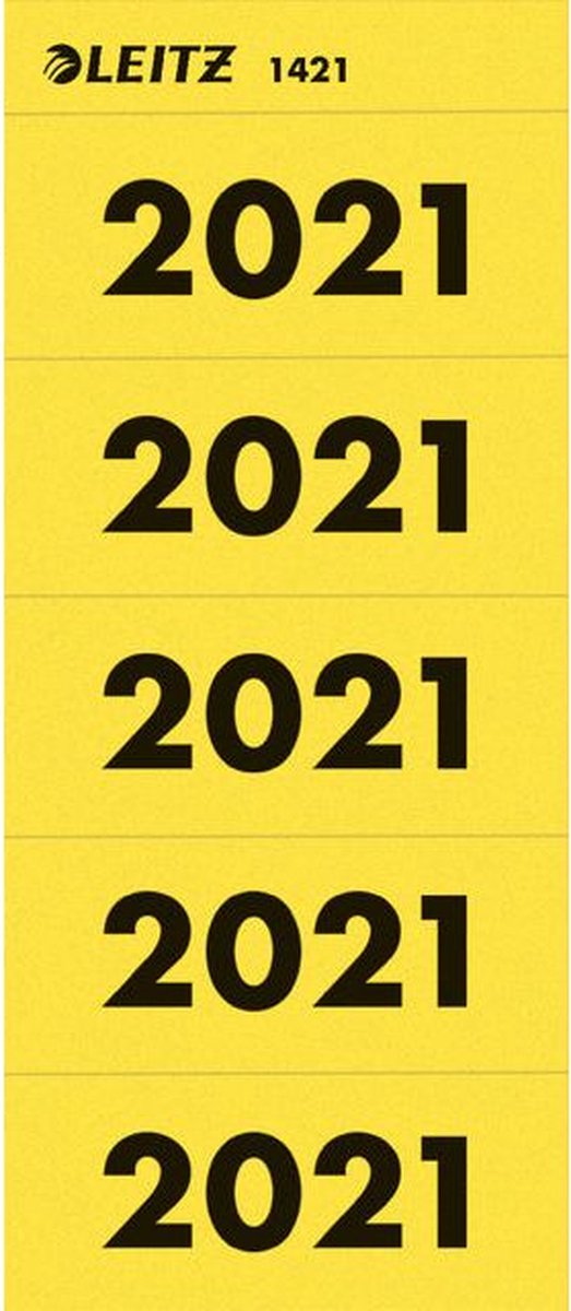 Rugetiket leitz 2021 80mm geel | Zak a 100 stuk | 1000 stuks